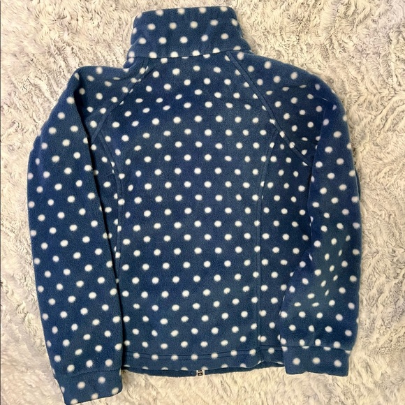 Columbia Girls Blue Polkadot Fleece Jacket - Picture 2 of 3